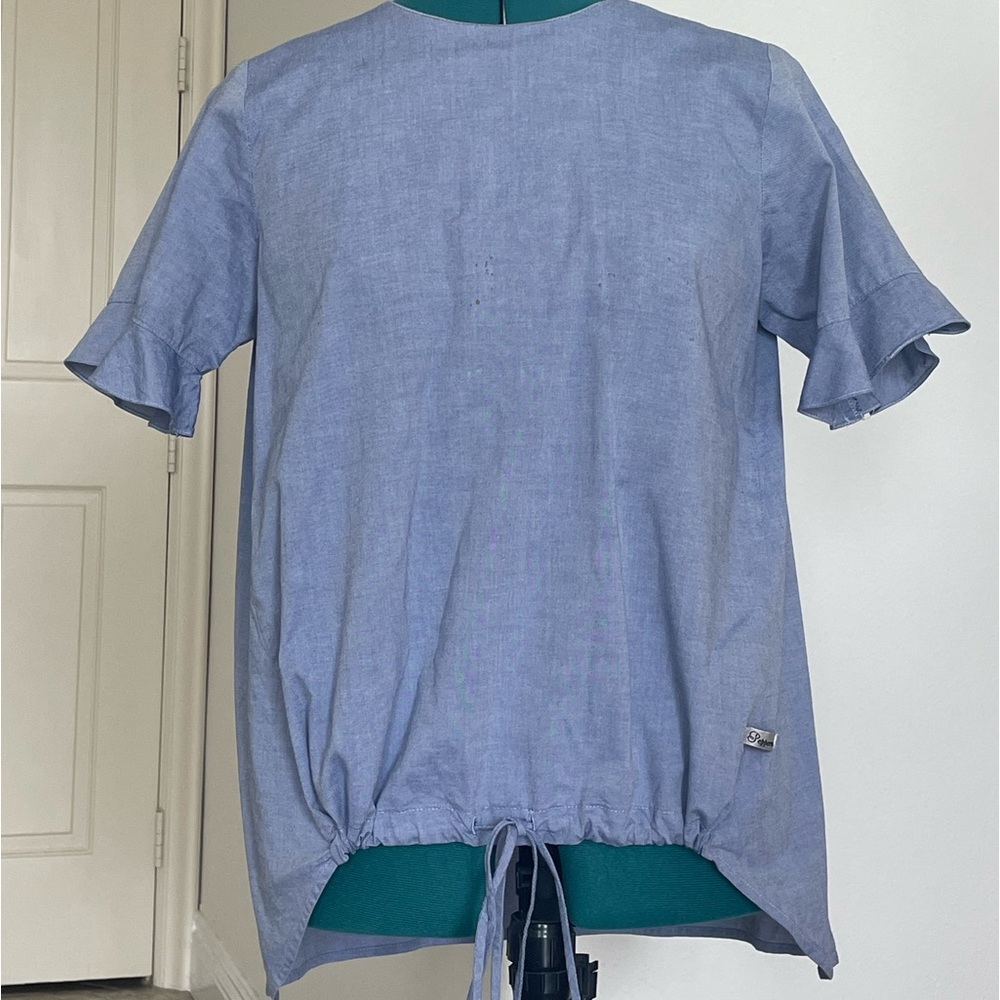 Beautiful Blue Peppermint Cotton Blouse